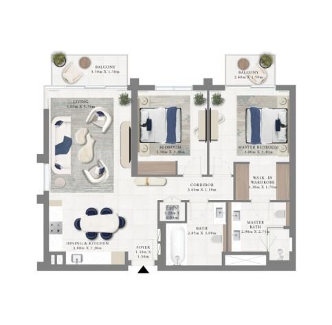 2-Bedroom Apartment